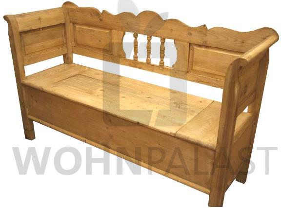 Biedermeier Weichholz Truhenbank 150 cm