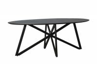 Oslo Oval Esstisch Besonderes Spider Metallgestell 200cm Akazienholz  Minimalistischer- Stil
