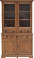 Vitrinen Schrank aus massivem Teakholz 120 cm