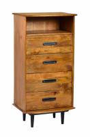 Elias Anrichte 60 cm 4 Schubladen 1 offenes Fach Mangoholz  Retro