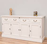 Landhaus Sideboard mit ausziehbaren Ablageflächen - Massive Kommode