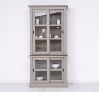 Küchenschrank mit Glasschiebetüren Massivholz Vitrine Landhaus
