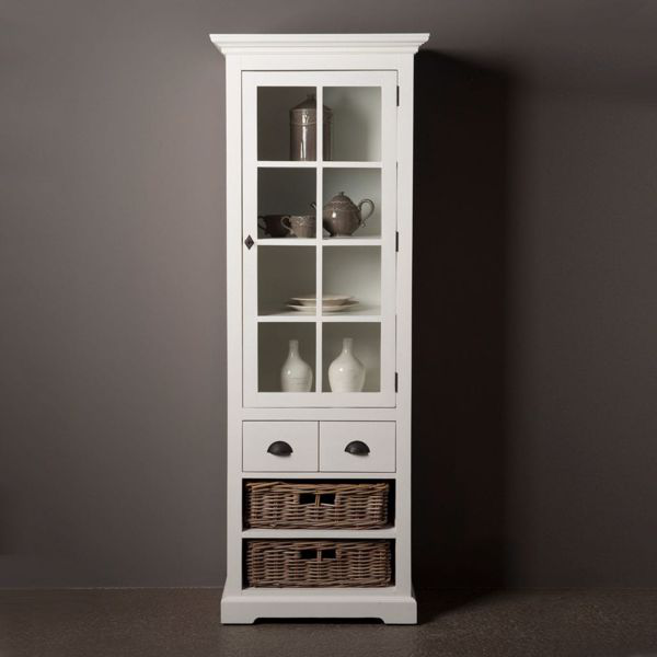 Napoli Vitrine 70 cm Landhaus Schrank