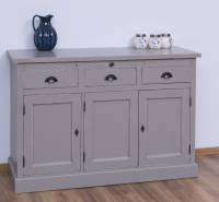 Landhaus Sideboard mit ausziehbaren Ablageflächen - Massive Kommode