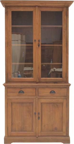 Vitrinenschrank Brescia Teakholz 100cm