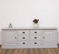 Massive Anrichte mit 6 Schubladen und 2 Türen - Sideboard im Landhaus Stil