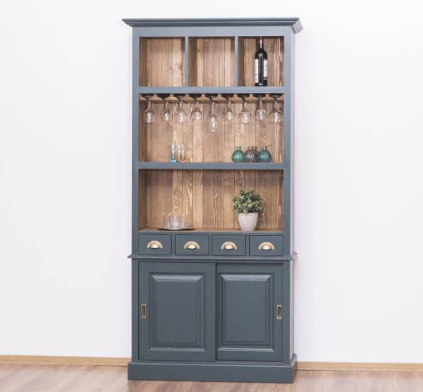 Barschrank aus massiven Kiefernholz - 103 cm Breit - Landhaus Schrank