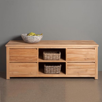 Losari TV-Schrank 160 cm unbearbeitetes Teakholz