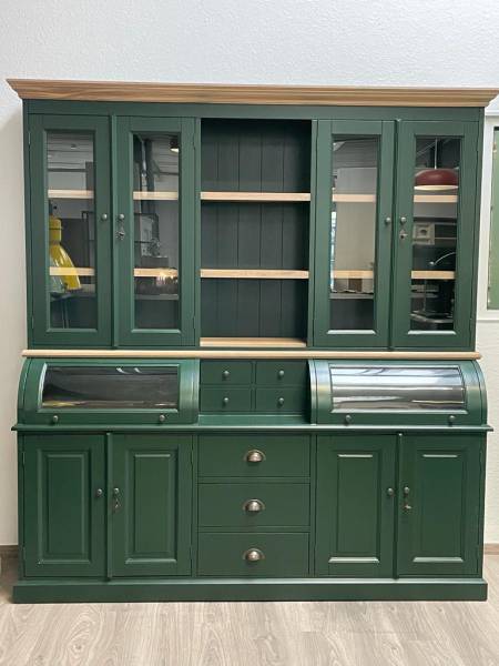 Buffet Schrank 200 cm Tannengrün/eiche - Landhaus Schrank