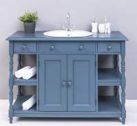 Badezimmerschrank, Badezimmerunterschrank, Badmöbel - französischer Landhausstil