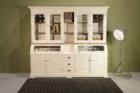 Buffet Schrank 250 cm weiß/eiche - Landhaus Möbel