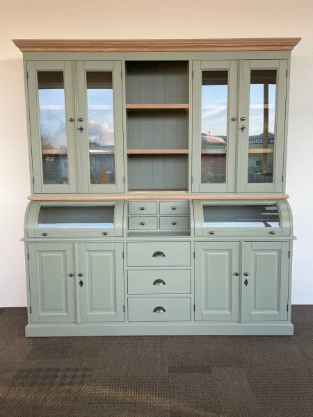 Buffet Schrank 200cm zweifarbig - Vitrinen Schrank im Landhaus Stil