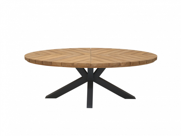 Ovaler Gartentisch Teak - 240 x 120 cm - Outdoor Tisch Massivholz