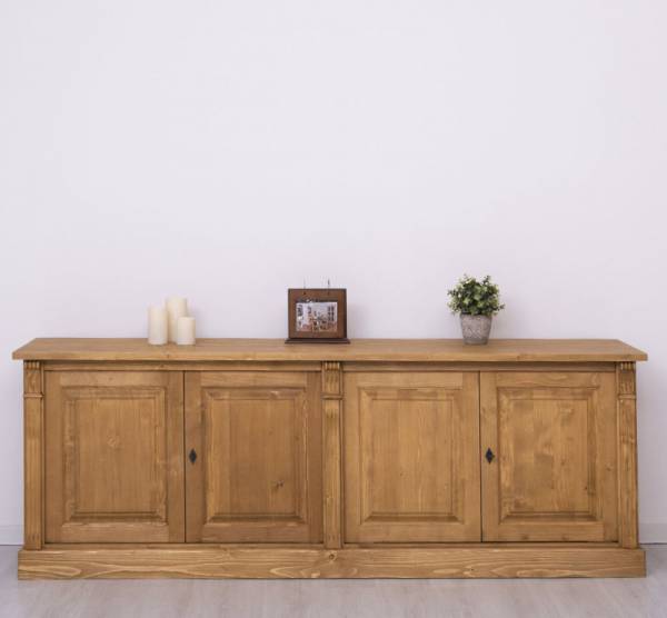 Kommode im Landhaus Stil mit 4 Türen - Sideboard Massivholz