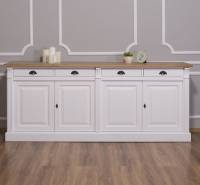 Sideboard im Landhaus Stil mit Eichenplatte
