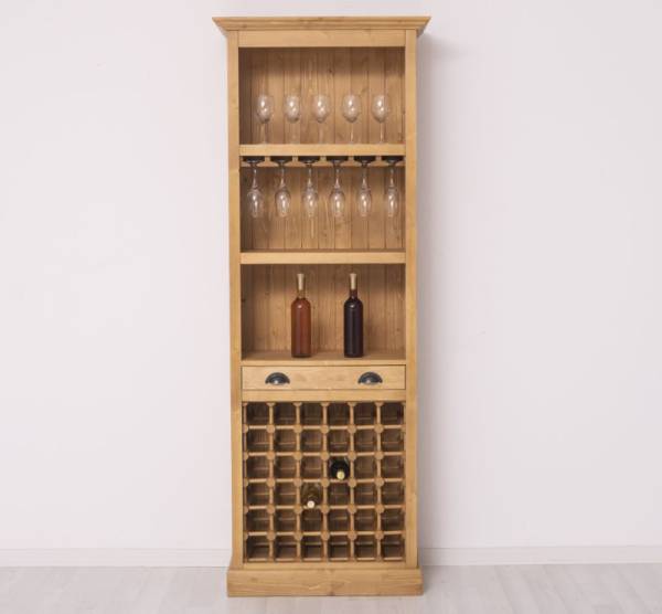 Barschrank aus massiven Kiefernholz - 78 cm Breit - Landhaus Schrank