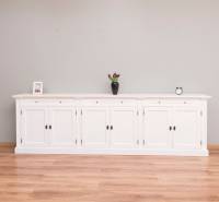 Sideboard im Landhaus Stil - Anrichte Massivholz weiß
