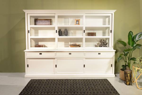 Vitrinenschrank Neuss 300 cm weiß, Vitrine