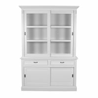 Vitrinen Schrank Vincenza 150 cm Landhaus  - weiß