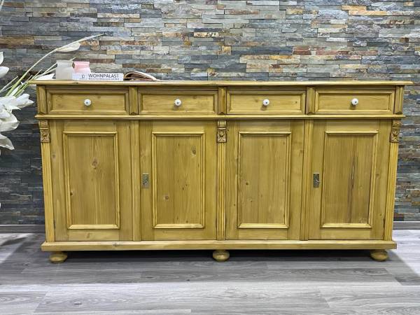 Landhaus Sideboard Massivholz Anrichte 180 cm - Gründerzeit Kommode Weichholz