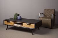 Bresso Couchtisch 140 cm 4 Türen Retro  Anrichte Eichenholz