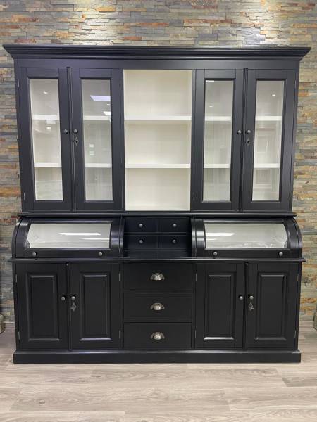 Buffet Schrank zweifarbig schwarz/weiß 200cm - Landhaus Möbel