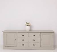 Landhaus Anrichte 6 Schubladen und 2 Türen - Massive Sideboard