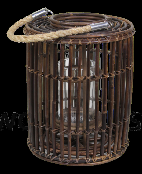 Laterne Zylinder- sarang brown - rattan