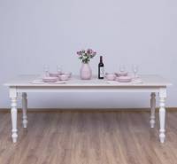 Massiver Esstisch 160 - 210 cm mit gedrechselten Beinen - Landhaus Tisch Massiver Esstisch 160 - 210 cm mit gedrechselten Beinen - Landhaus Tisch