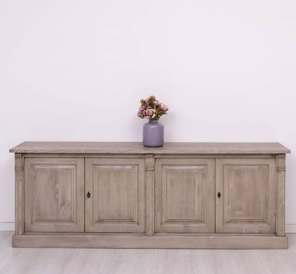 Kommode im Landhaus Stil mit 4 Türen - Sideboard Massivholz