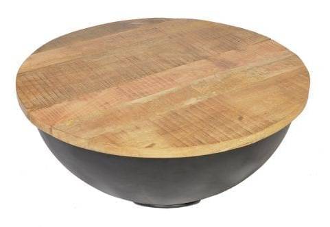 AKTION - Couchtisch Bowl in schwarz - Mangoholz