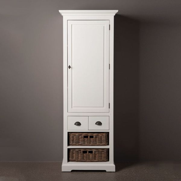 Napoli Schrank 70 cm Vertiko weiß mit Tür