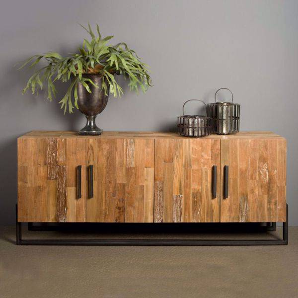 Kommode Potenza - Sideboard 200 cm Teakholz
