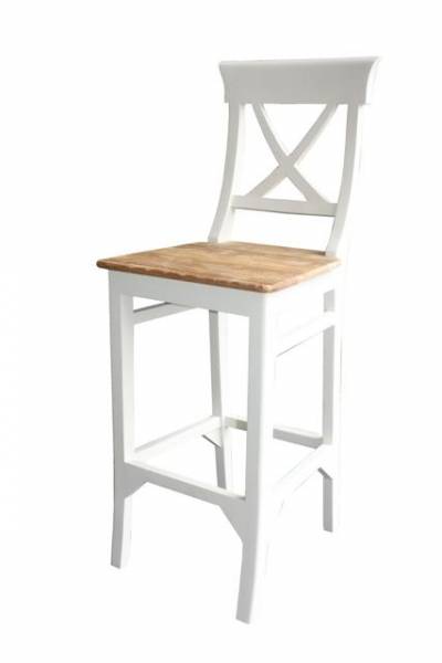 Teak Barhocker Jasmin mit Kreuz