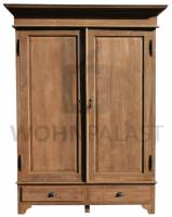 Teak Schrank Modena 210x160 cm Kleiderschrank Massivholz
