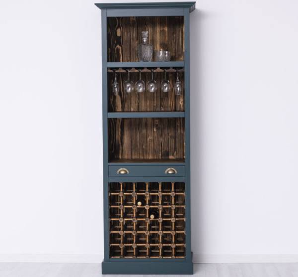 Barschrank aus massiven Kiefernholz - 78 cm Breit - Landhaus Schrank