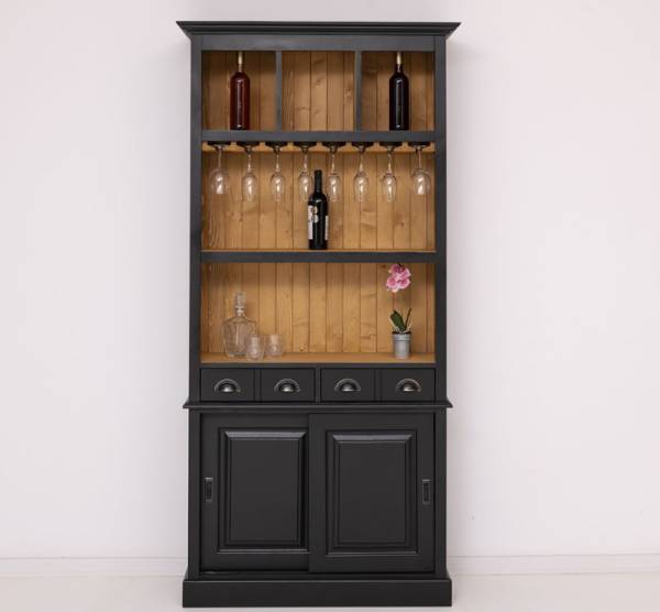 Barschrank aus massiven Kiefernholz - 103 cm Breit - Landhaus Schrank