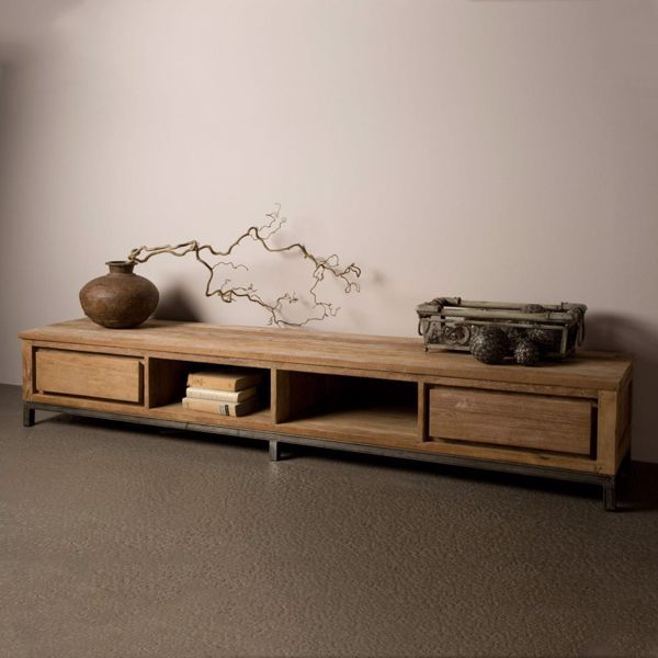 Venedig TV-Schrank 220 cm Teakholz