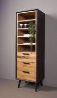Bresso Bücherregal 174 cm 5 Fächer 3 Schubladen Retro Eichenholz