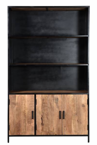 Sturdy Schrank Mangoholz Stahlgestell Mattpolitur Regal Minimalistischer- Stil