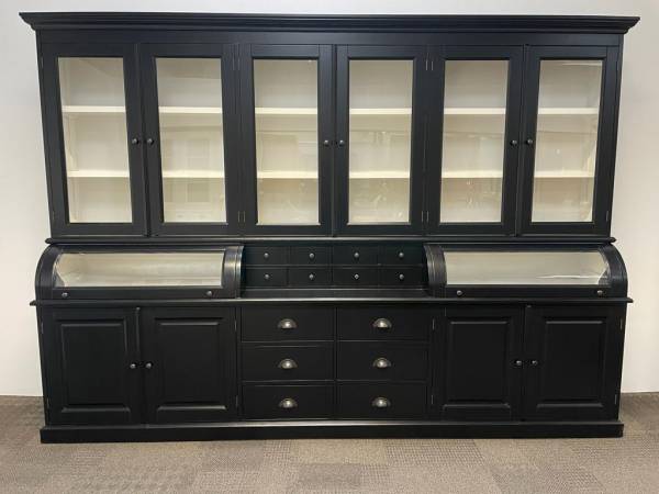 Buffet Schrank schwarz/weiß 300 cm - Landhaus Möbel