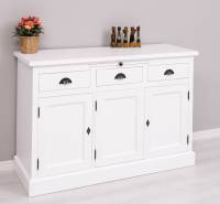 Landhaus Sideboard mit ausziehbaren Ablageflächen - Massive Kommode