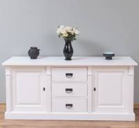Landhaus Anrichte mit 3 Schubladen und 2 Türen - Massives Sideboard