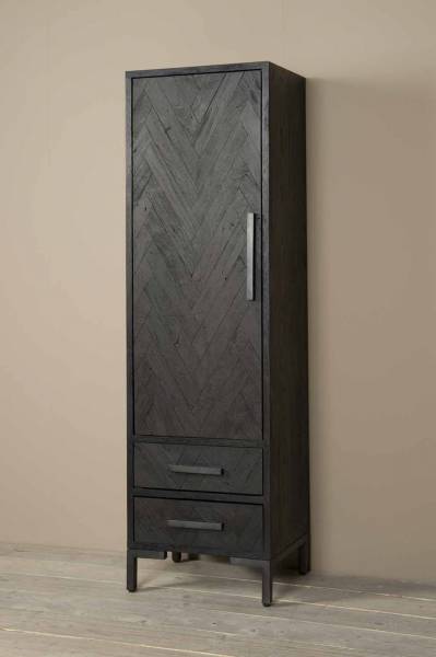 Ziano Schrank im Industrie Style 190 cm - schwarz