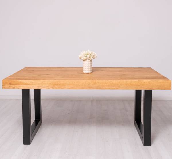 Esstisch Eiche 180, 210 oder 240 cm lang - Eichen-Tischplatte