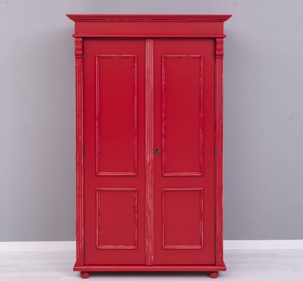 Landhaus Kleiderschrank 2-türig Massivholz Schrank - verschiedene Farben