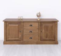 Massive Anrichte mit 3 Schubladen und 2 Türen - Sideboard im Landhaus Stil