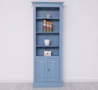 Bücherregal mit 2 massiven Türen und Regalfläche - Landhaus Regal