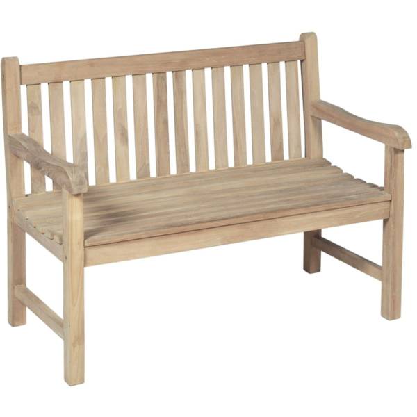 Gartenbank SOMMER 2-Sitzer Teakholz massiv - Gartenmöbel Teak Bank