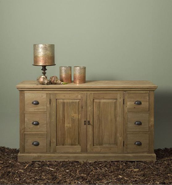 Bologna Sideboard 160 cm Kommode Anrichte Teakholz Landhausstil